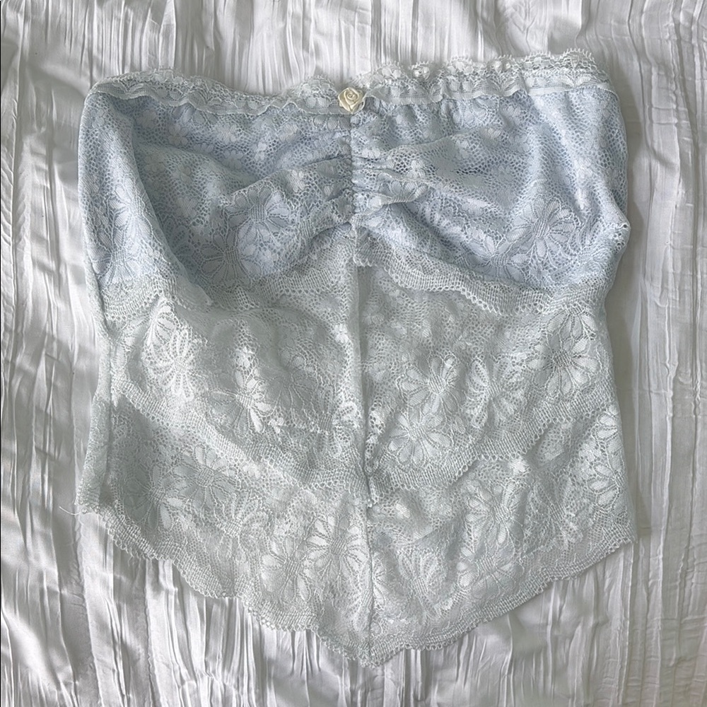 Cotton Candy Blue Lace Bandeau Intimates